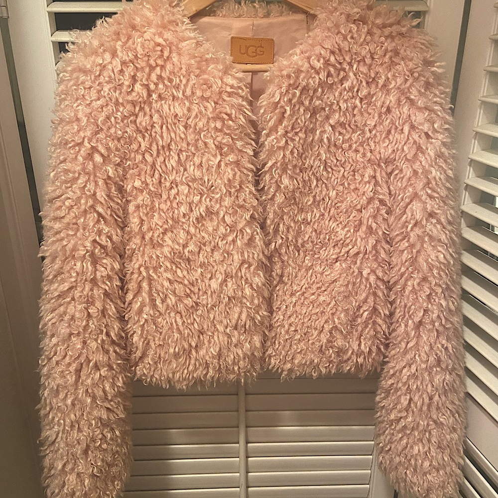 Pink Ugg faux sheepskin jacket